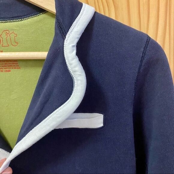 Soft Brand Organic snaps Blue Green Suit Jacket M - Picture 3 of 6
